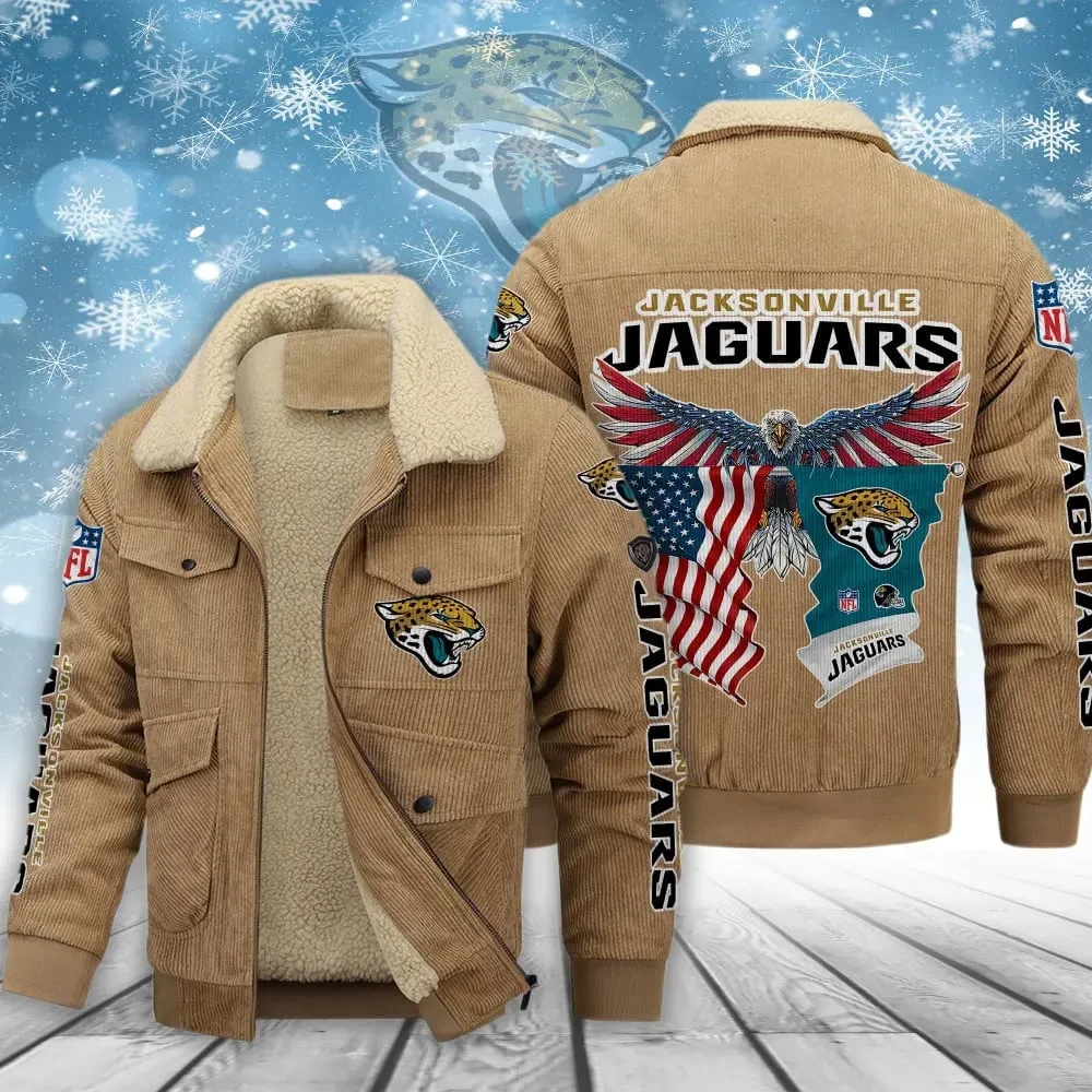 Jacksonville Jaguars Men’s Thickened Corduroy Jacket ( SIZE M - 8 XL ) PBNTIF0