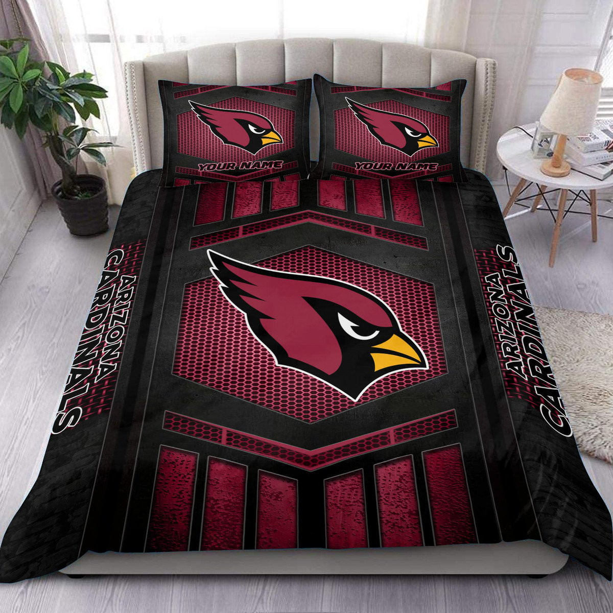 Arizona Cardinals Personalized Bedding Set Best Gift For Fan BGBED103
