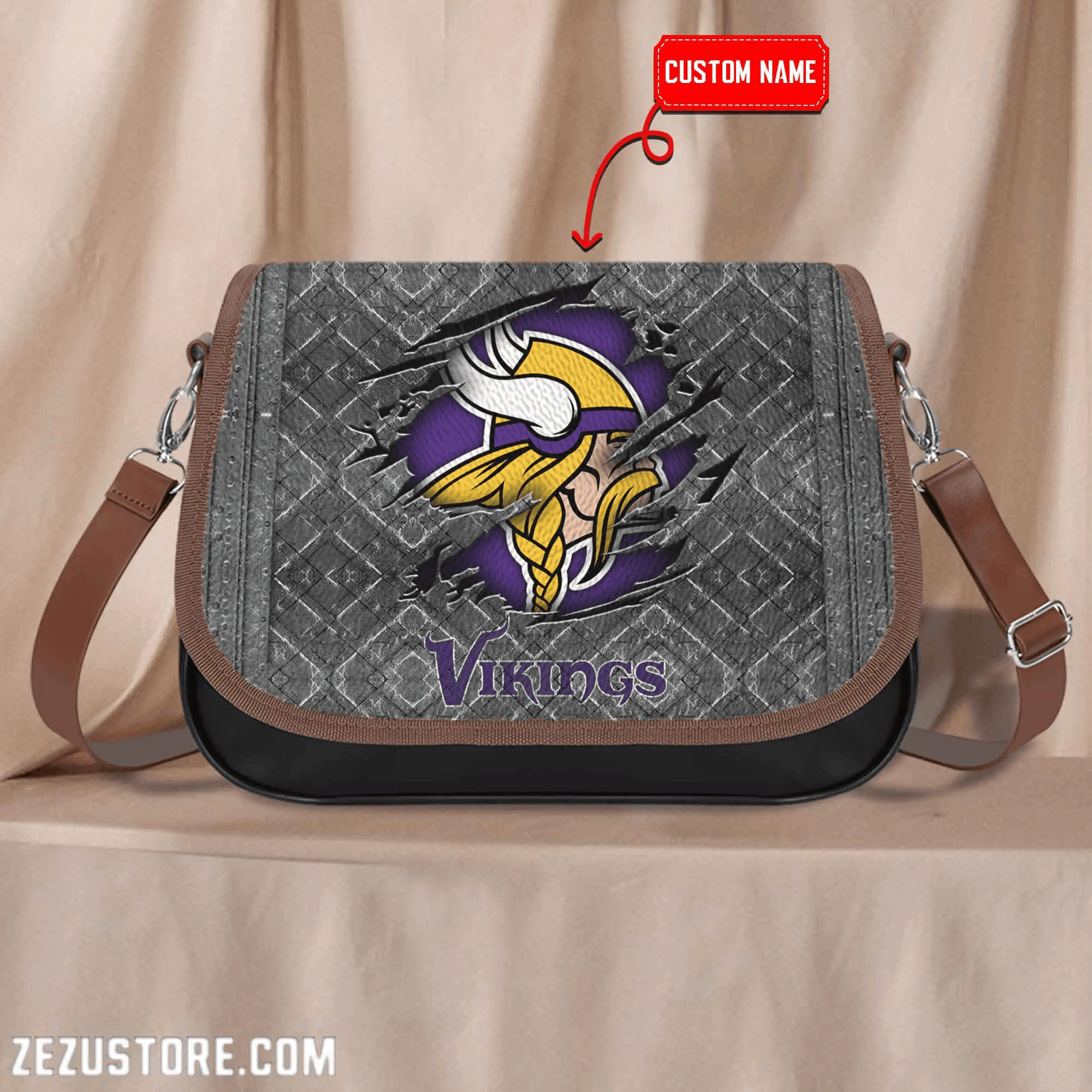 Minnesota Vikings NFL M01 Leather Bag ANZM01LB053