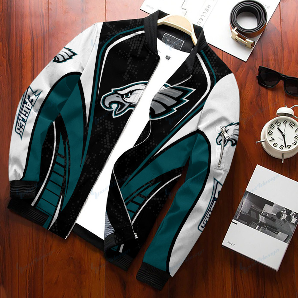 Philadelphia Eagles Personalized Bomber Jacket PBEXFF8