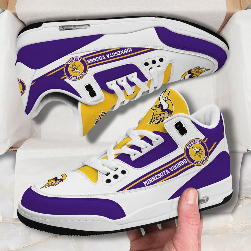 Minnesota Vikings Basic Leather JD03 Shoes Men and Women AZBTA45VG