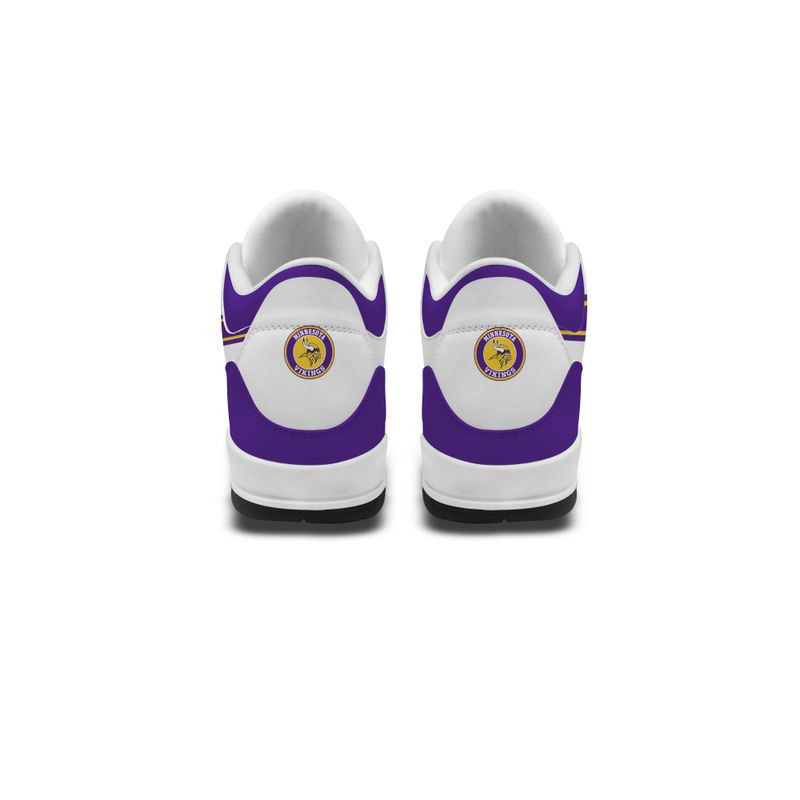 Minnesota Vikings Basic Leather JD03 Shoes Men and Women PBSS664