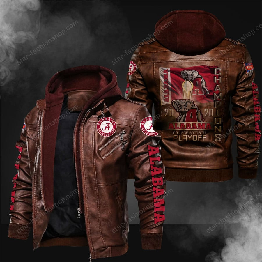 Alabama Crimson Tide Leather Jacket KC811