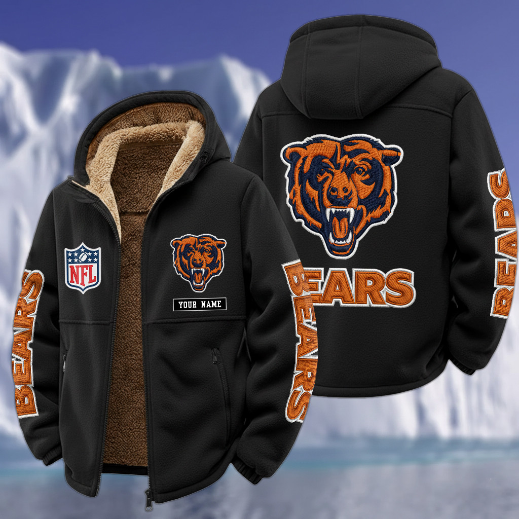 Chicago Bears Sherpa Lined Fleece Jacket PBA5EQZ