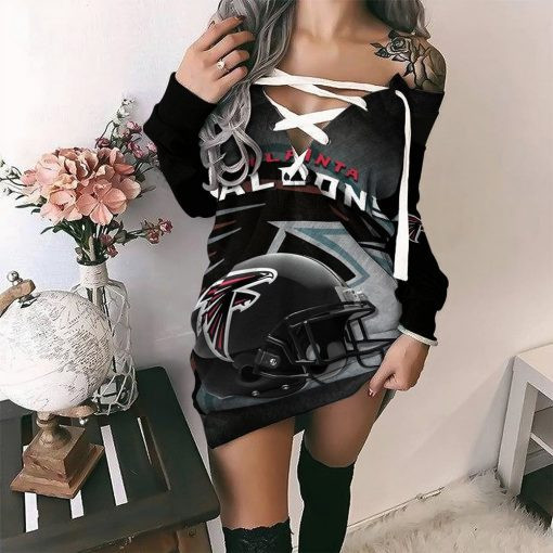 Atlanta Falcons Personalized Lace-Up Sweatshirt PBXU4HK