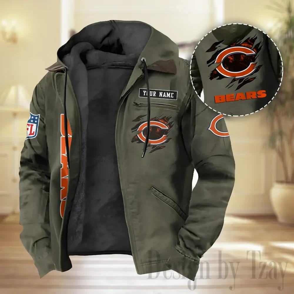 Chicago Bears Men Classic Badge Fleece-Lined Jacket PB5XX12