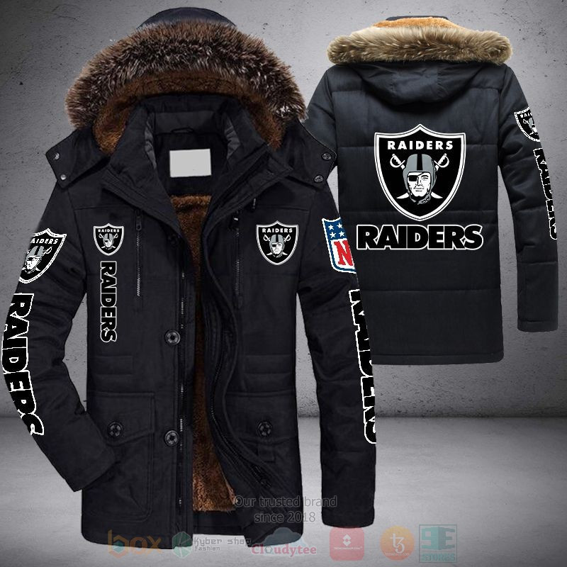 NFL Las Vegas Raiders Blue Skull Parka Jacket - LIMITED EDITION