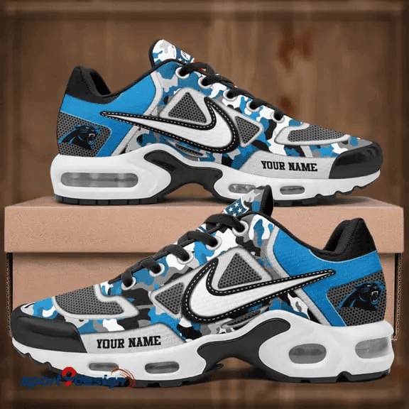 Carolina Panthers Custom Camo Print Athletic T-N Sneakers SPTTNSHOES103