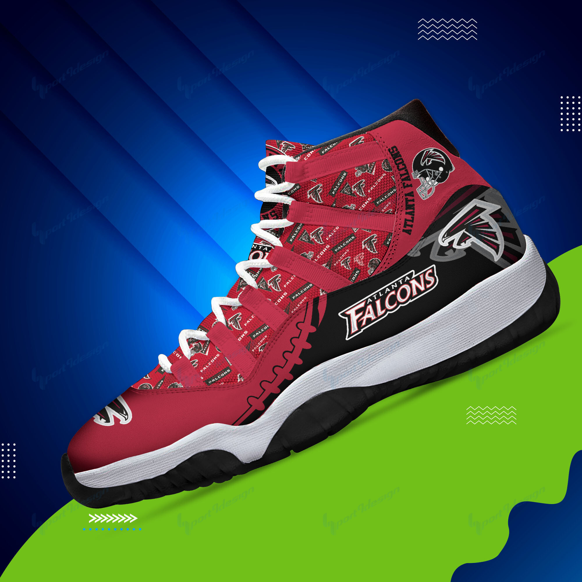Atlanta Falcons Personalized AJD11 Sneakers PBI3416