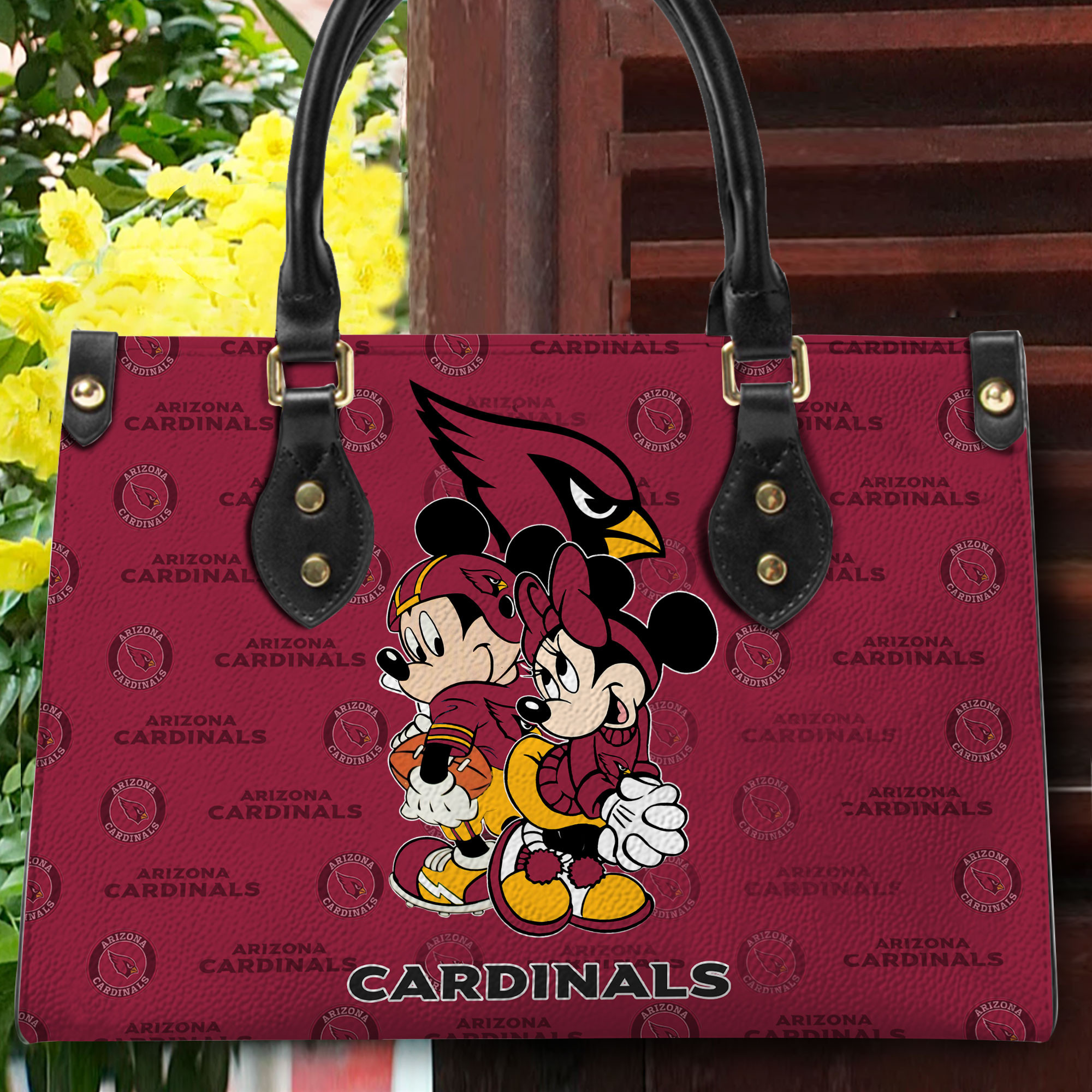 Arizona Cardinals Personalized Leather Hand Bag PBZGS4R