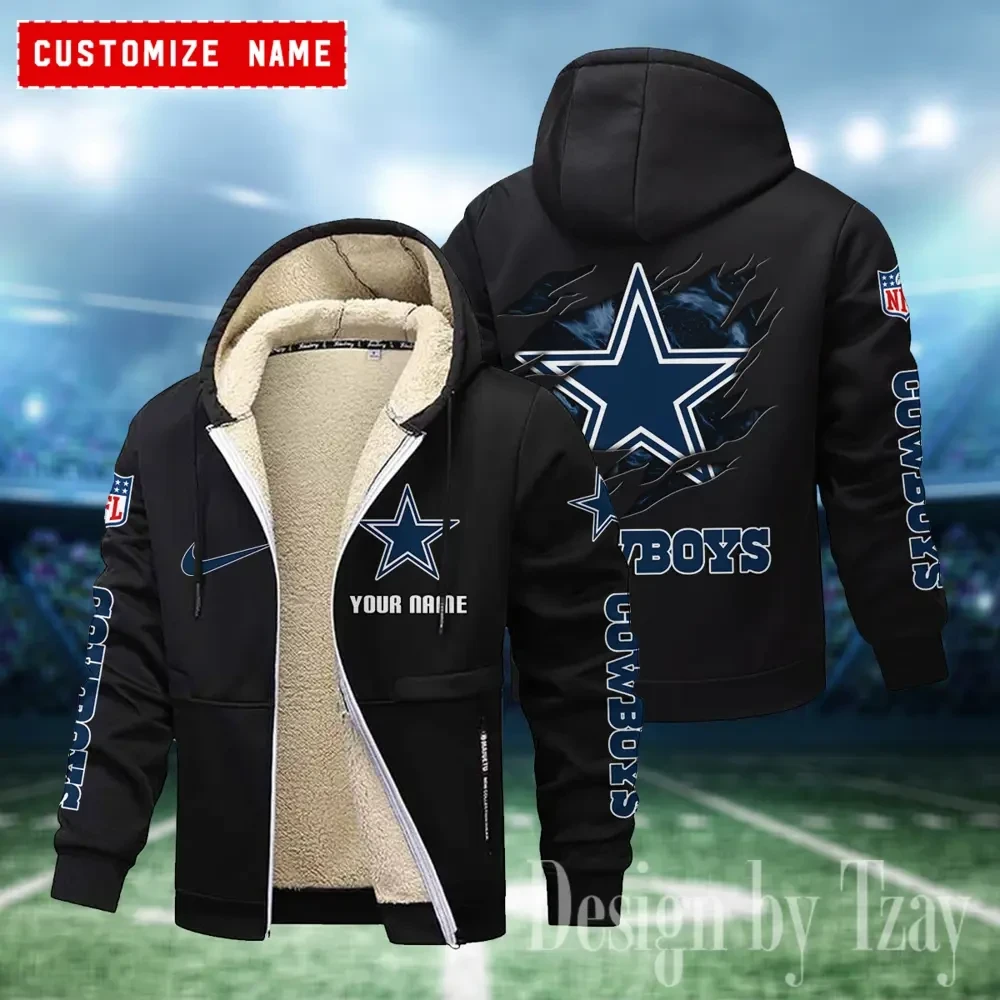 Dallas Cowboys Hoodies Zip Velvet Coat PBCGE82