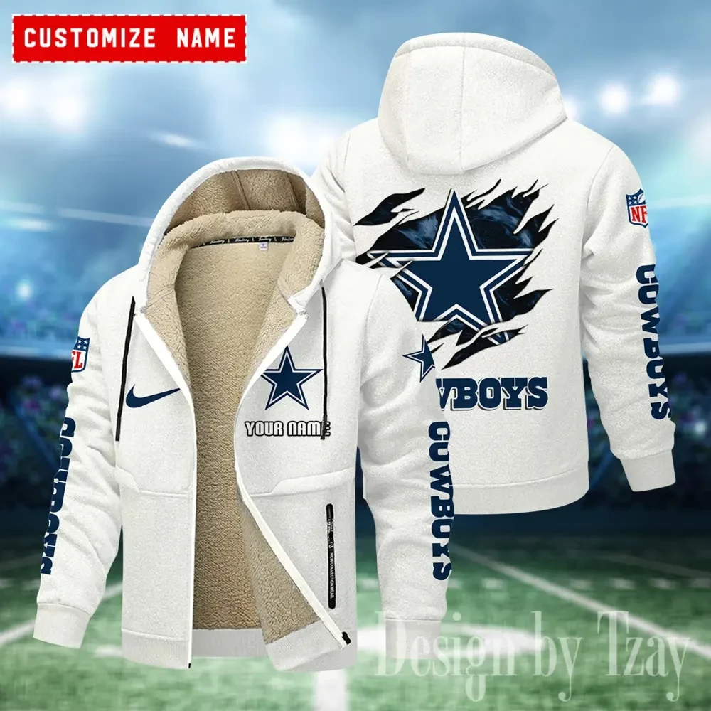 Dallas Cowboys Hoodies Zip Velvet Coat PBCGE82