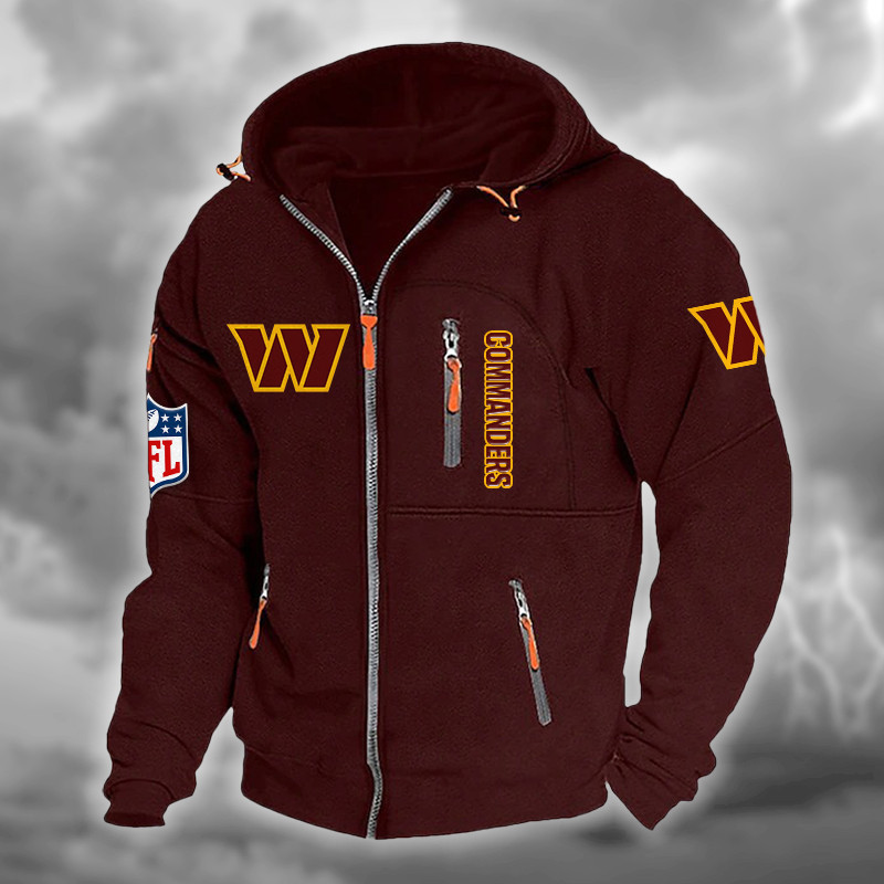 Washington Commanders DMCD0683 Hooded Cardigan Jacket