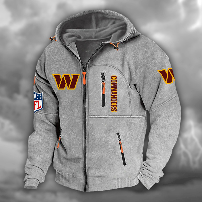Washington Commanders Hooded Cardigan Jacket PBK7LQT