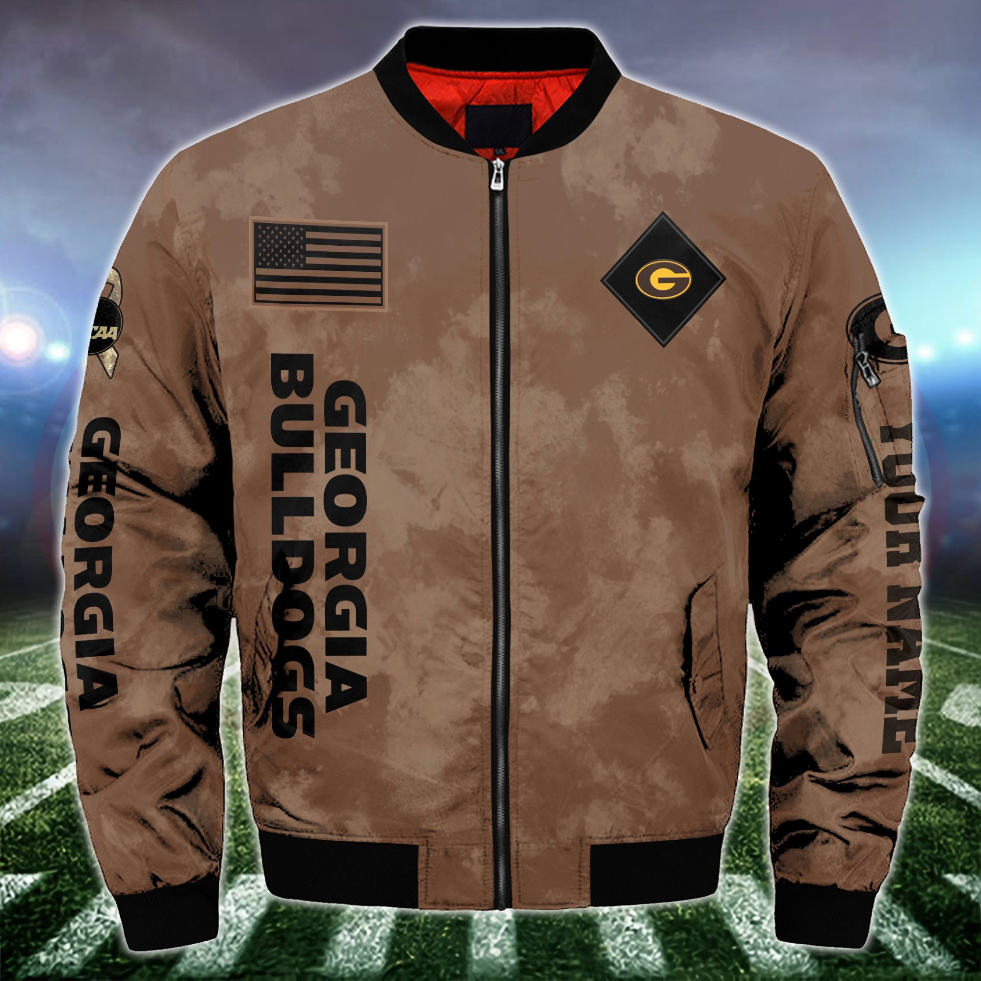 Georgia Bulldogs Bomber jacket Custom Your Name , Sport Jacket, FootBall Fan Gifts PBSFBO7