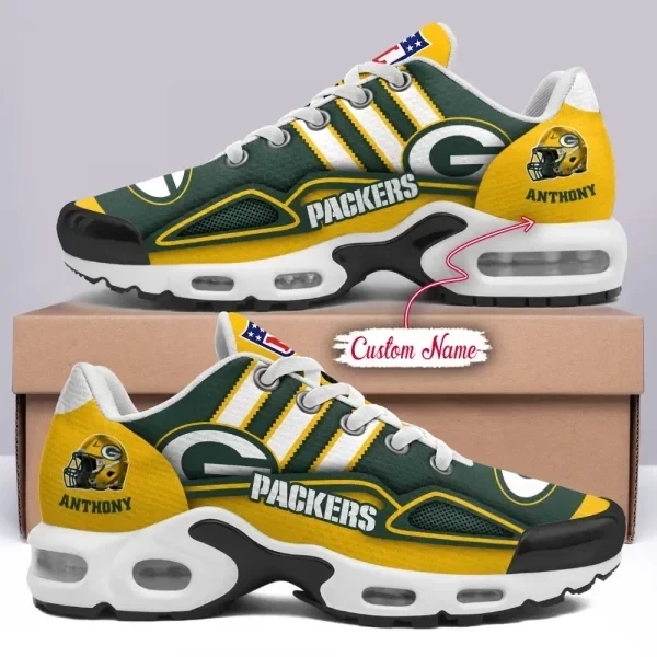 Green Bay Packers Personalized Plus T-N Youth Sneakers PB1GZIX