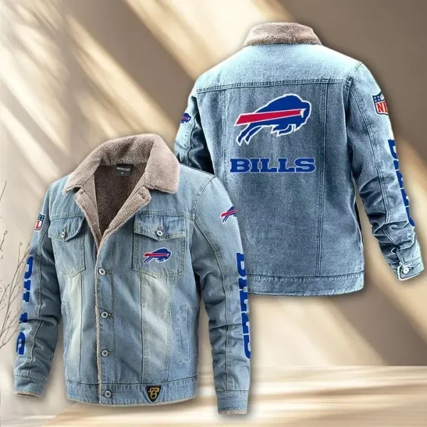 Buffalo Bills Fleece Lined Denim Jacket PBQ70H0