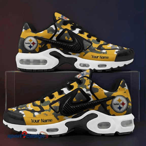 Pittsburgh Steelers Custom Camo Print Athletic T-N Sneakers SPTTNSHOES093