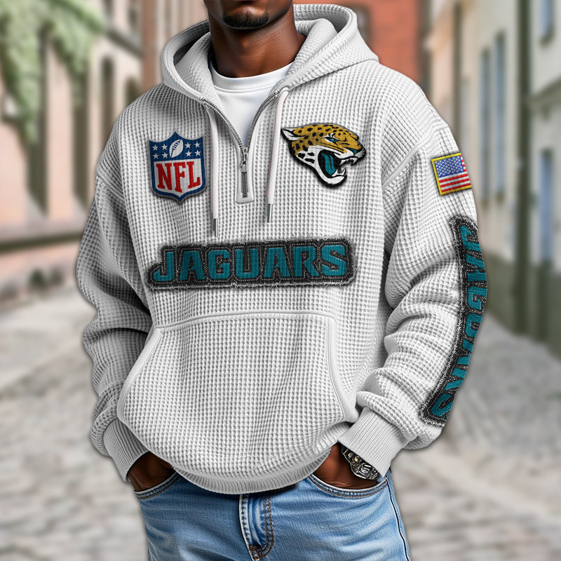 Jacksonville Jaguars DMKT0015 Waffle Half Zip Hoodie