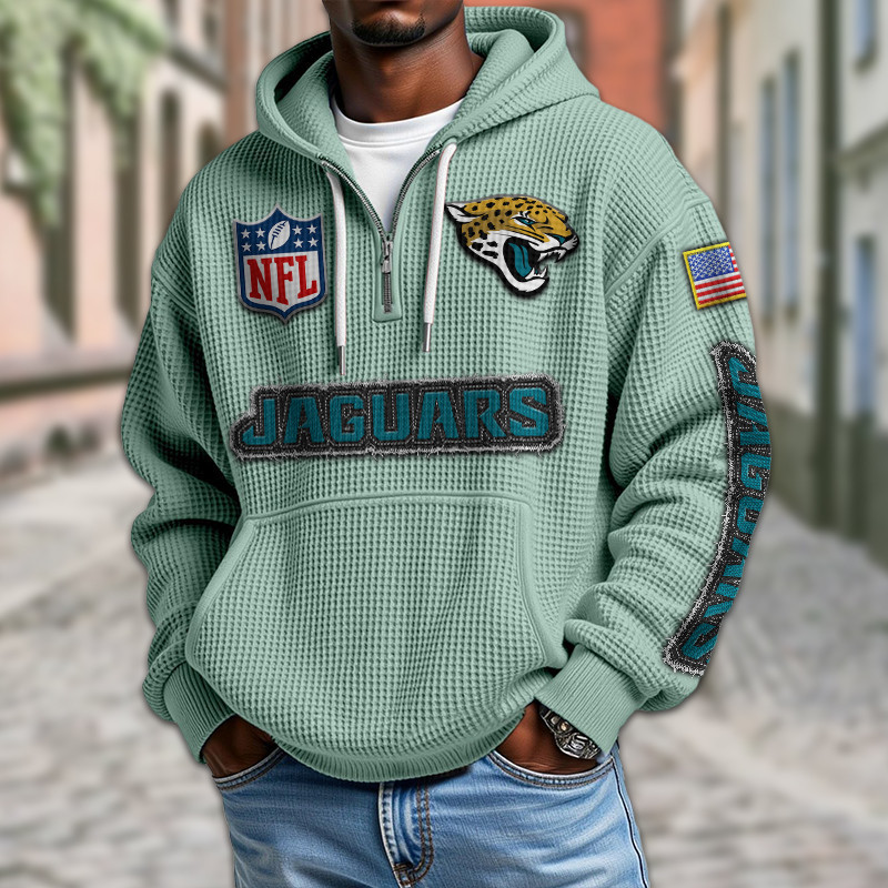 Jacksonville Jaguars Waffle Half Zip Hoodie PBQQ67H