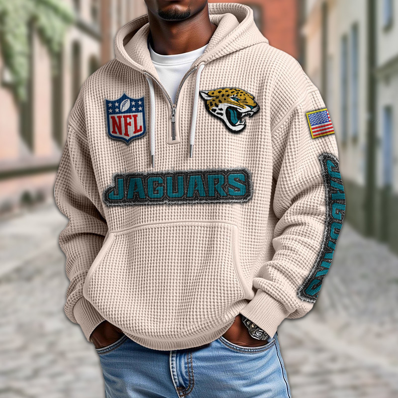 Jacksonville Jaguars Waffle Half Zip Hoodie PBQQ67H
