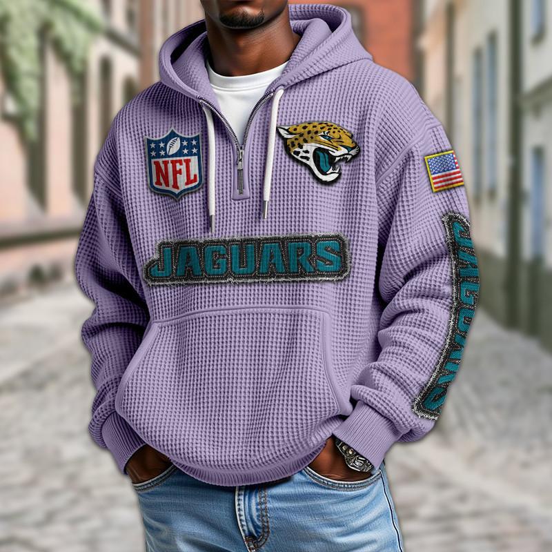 Jacksonville Jaguars Waffle Half Zip Hoodie PBQQ67H