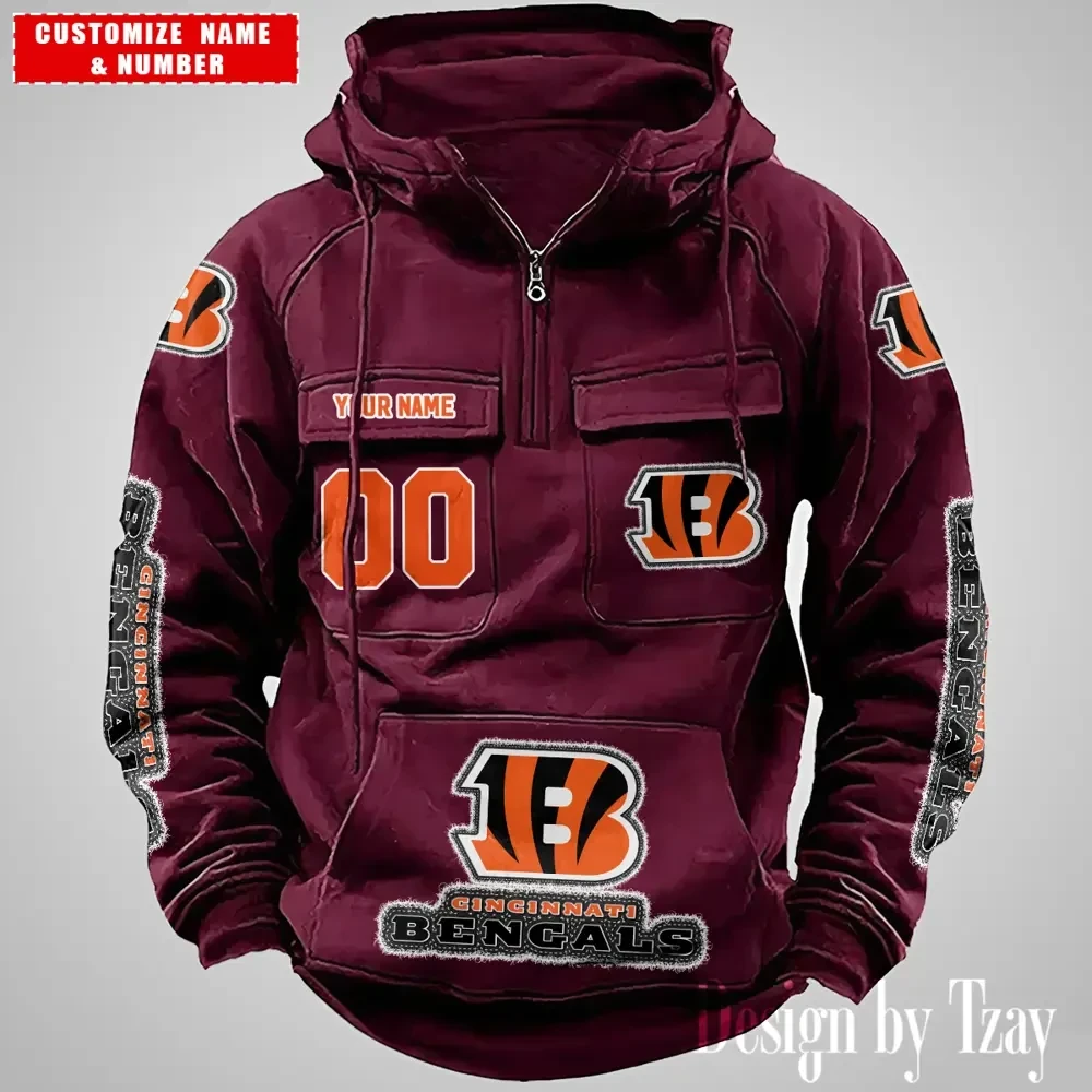 Cincinnati Bengals Drawstring Vintage Men Hoodies PBT3U4C
