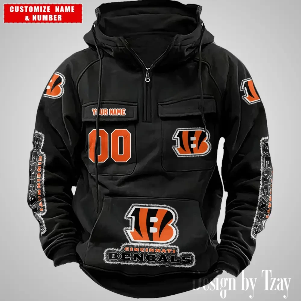 Cincinnati Bengals Drawstring Vintage Men Hoodies PBT3U4C