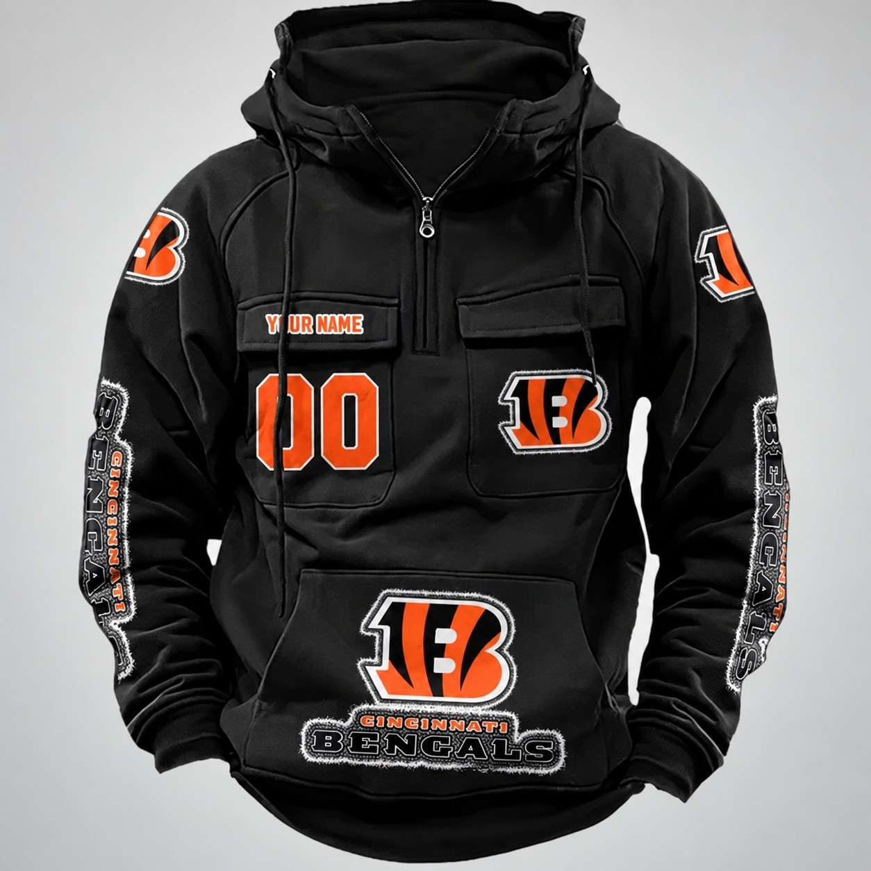 Cincinnati Bengals Drawstring Vintage Men Hoodies PBT3U4C