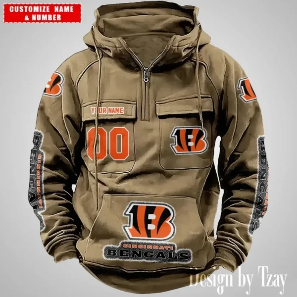 Cincinnati Bengals Drawstring Vintage Men Hoodies PBT3U4C