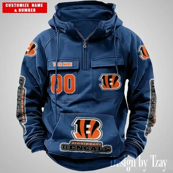 Cincinnati Bengals Drawstring Vintage Men Hoodies PBT3U4C