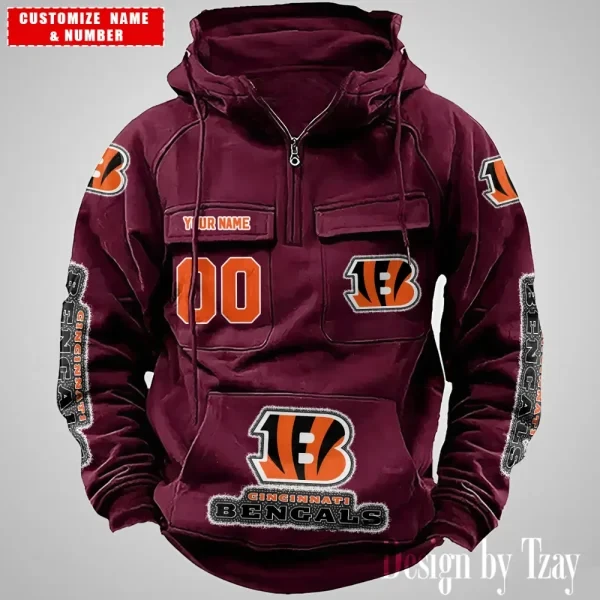 Cincinnati Bengals Drawstring Vintage Men Hoodies PBT3U4C