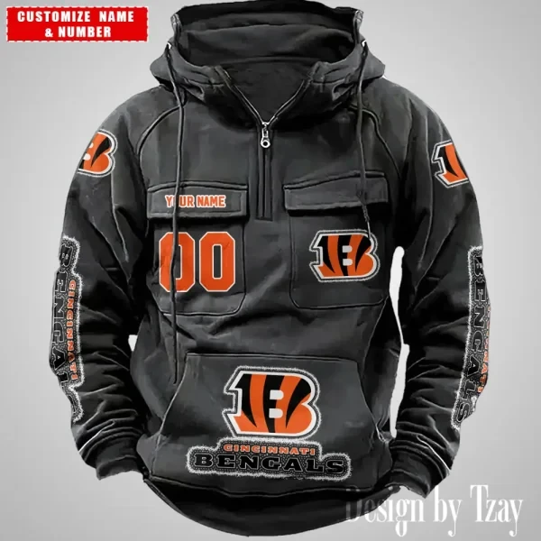 Cincinnati Bengals Drawstring Vintage Men Hoodies PBT3U4C