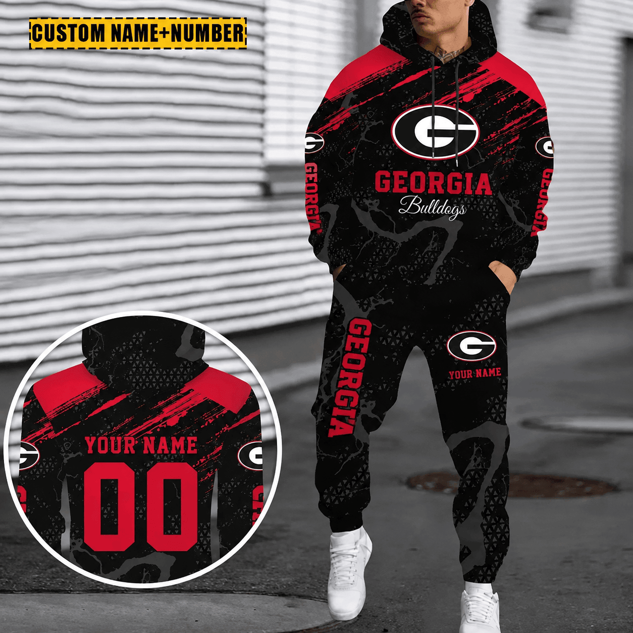 Georgia bulldogs Combo Hoodie And Sweatpants Gift For Fan MG132