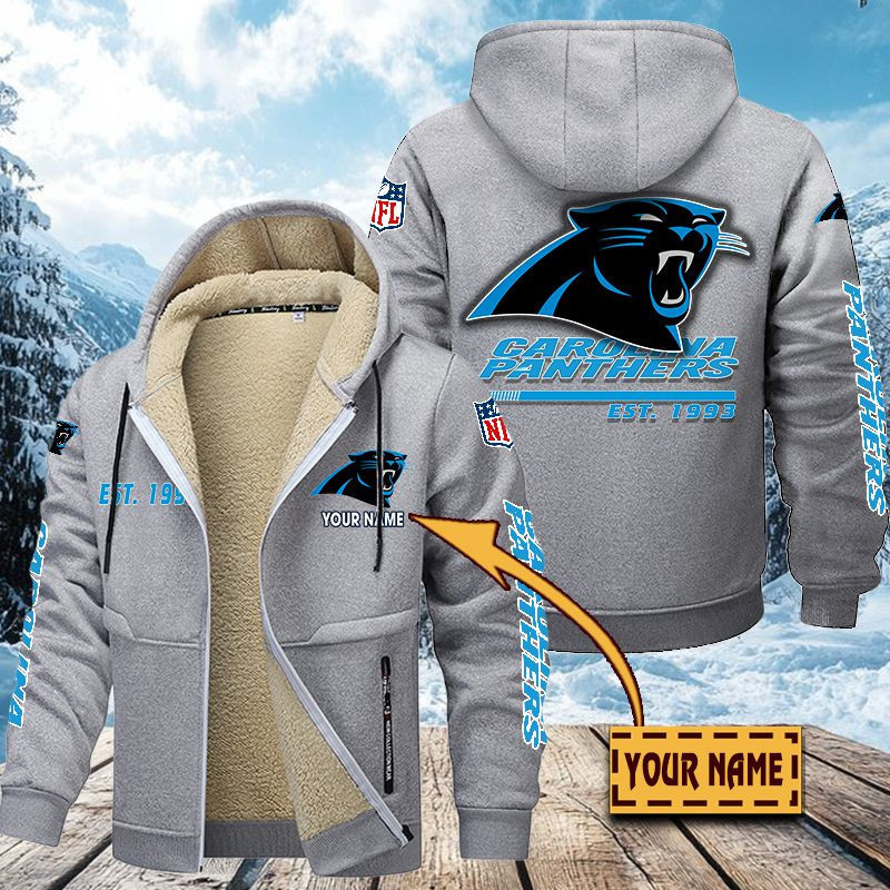 Carolina Panthers Premium Sherpa-Lined Winter Hoodie – Personalized Edition PB8XVOH