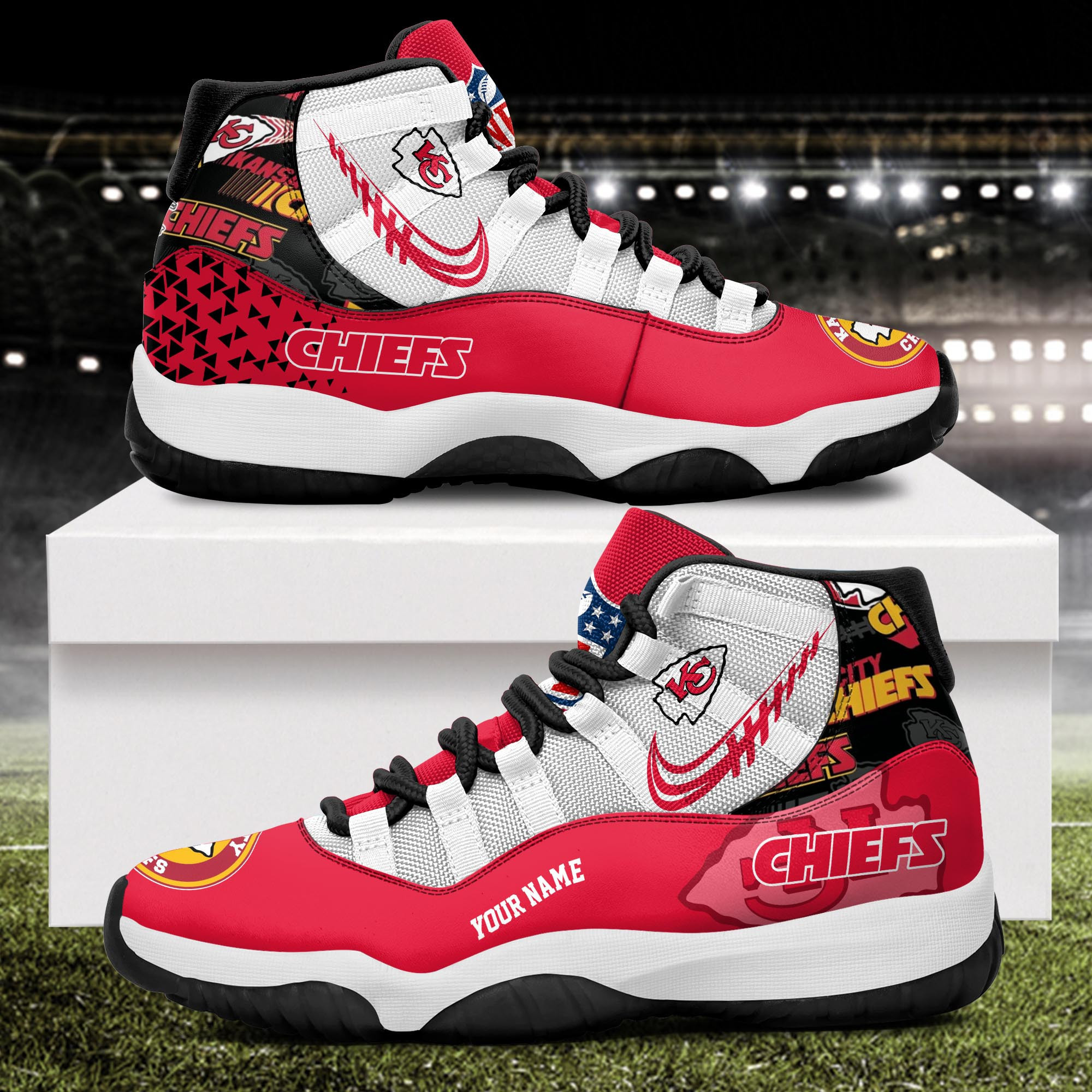 Kansas City Chiefs Air Jordan 11 Shoes JD015