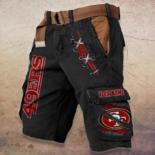 San Francisco 49ers Pocket Print Cargo Shorts (Belt Not Included) PB1CQXP