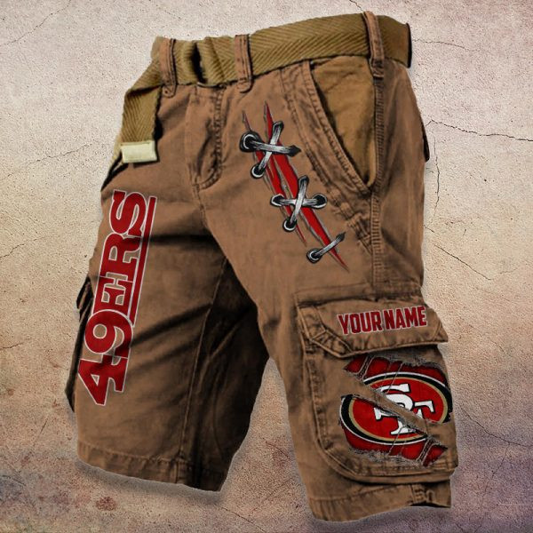 San Francisco 49ers Pocket Print Cargo Shorts (Belt Not Included) PB1CQXP