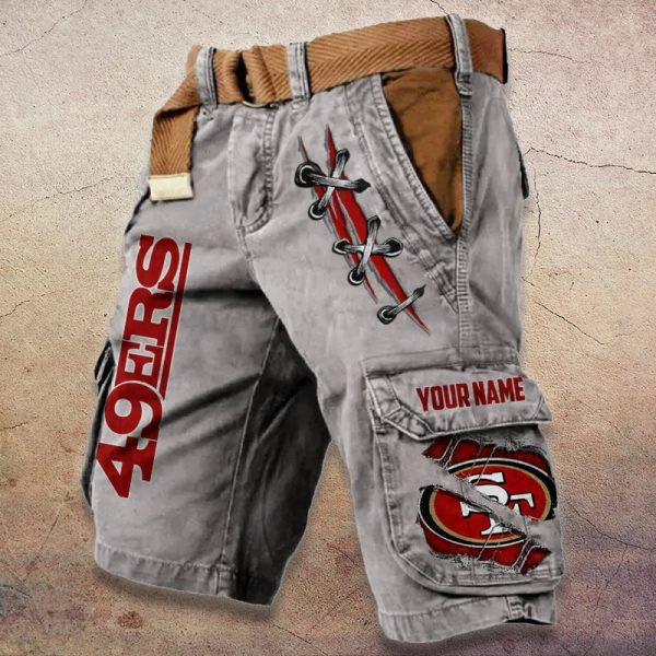 San Francisco 49ers Pocket Print Cargo Shorts (Belt Not Included) PB1CQXP