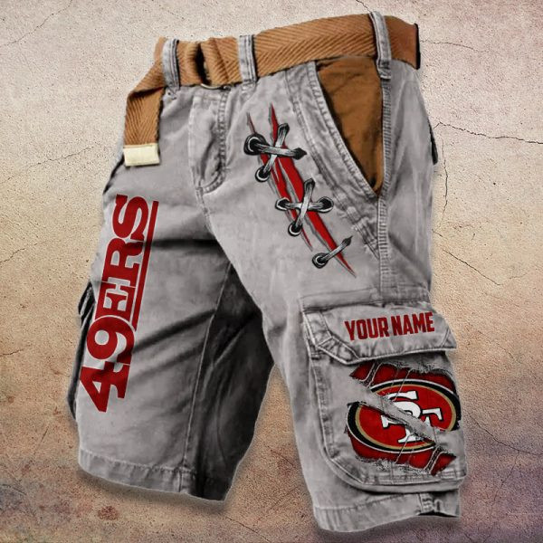 San Francisco 49ers Pocket Print Cargo Shorts (Belt Not Included) PB1CQXP