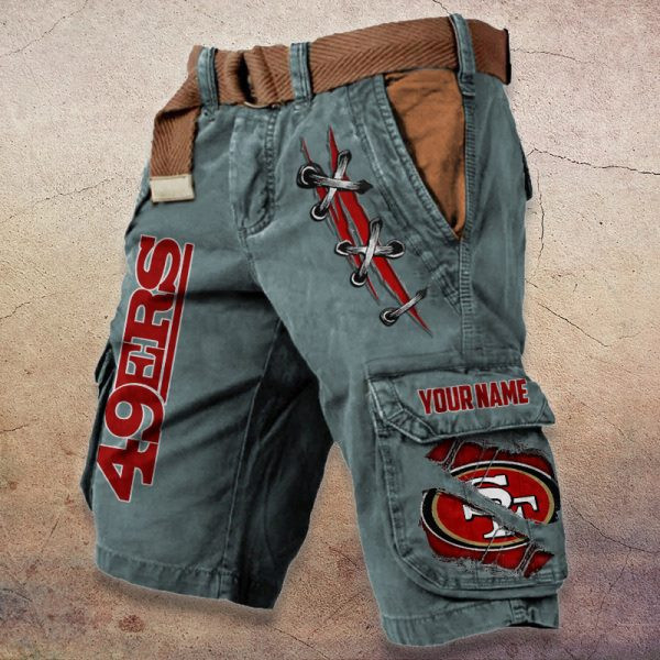 San Francisco 49ers Pocket Print Cargo Shorts (Belt Not Included) PB1CQXP
