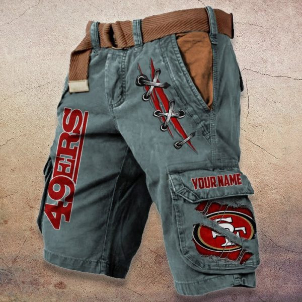 San Francisco 49ers Pocket Print Cargo Shorts (Belt Not Included) PB1CQXP