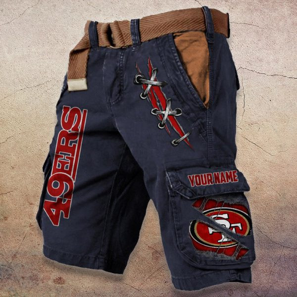 San Francisco 49ers Pocket Print Cargo Shorts (Belt Not Included) PB1CQXP