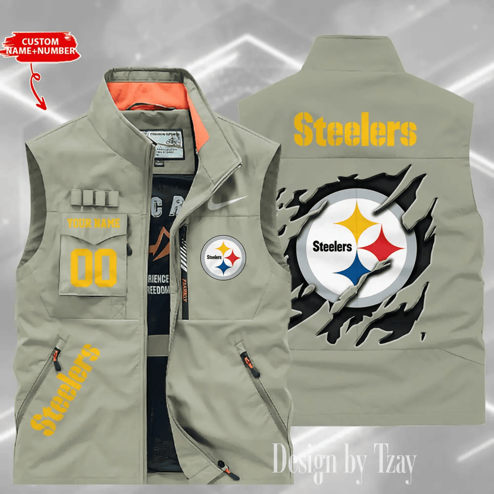 Pittsburgh Steelers Sleeveless Jacket Multicolor PB42NXN