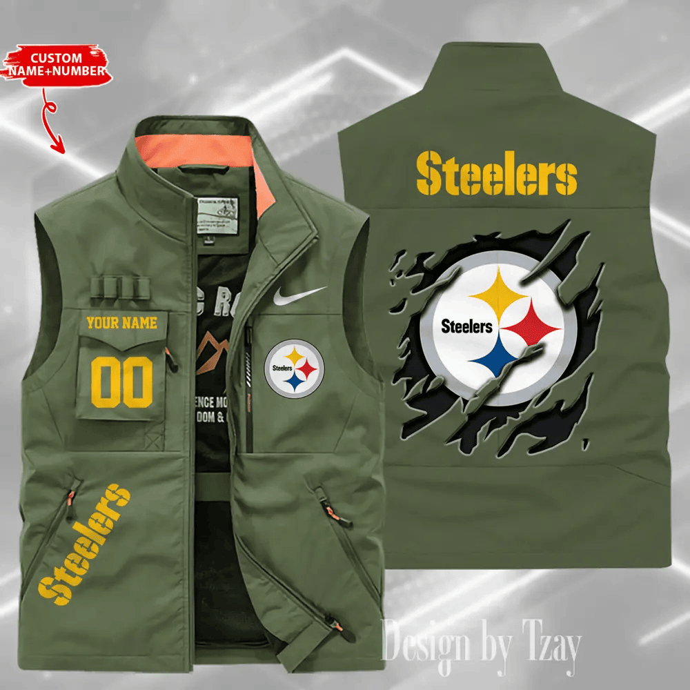 Pittsburgh Steelers Sleeveless Jacket Multicolor PB42NXN