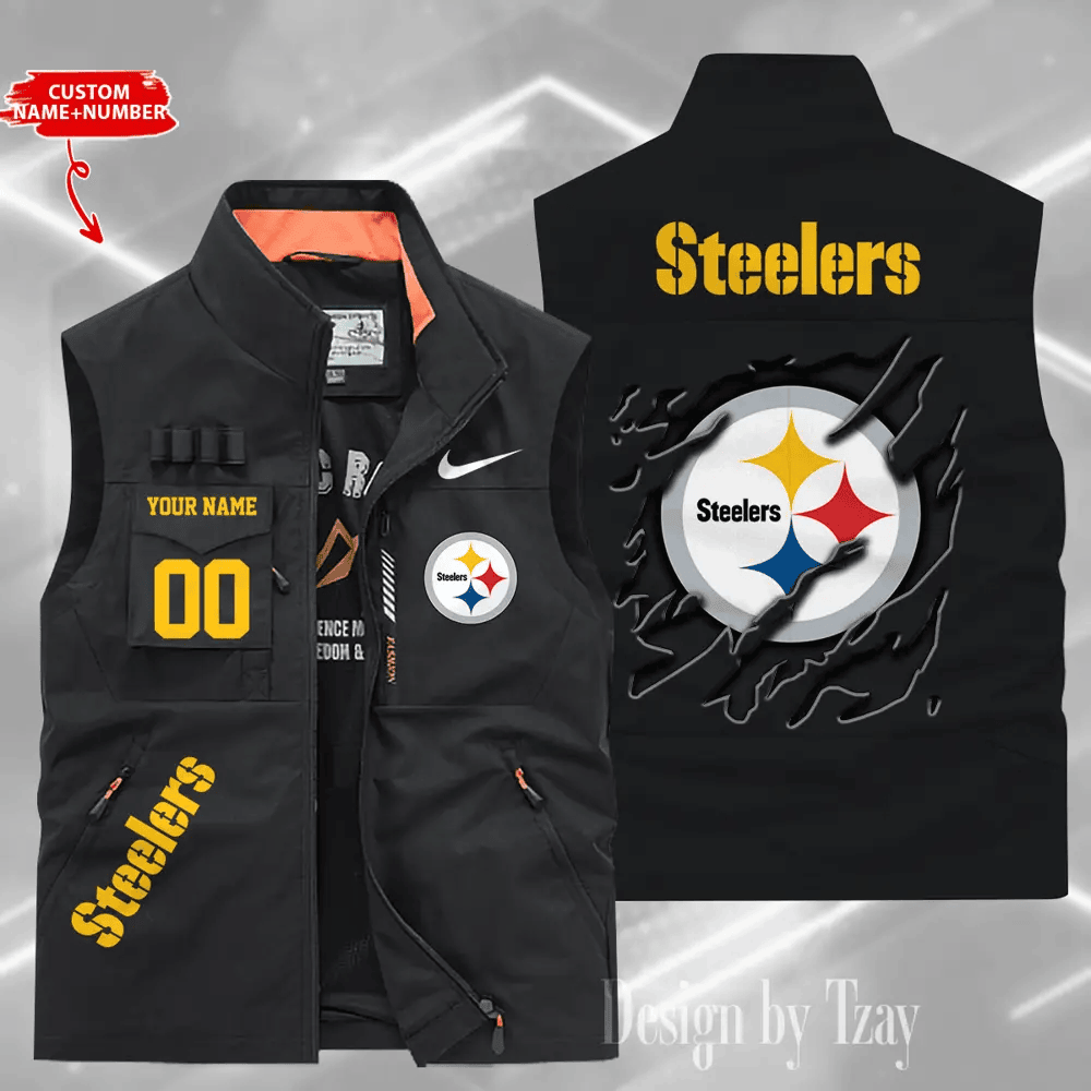 Pittsburgh Steelers Sleeveless Jacket Multicolor PB42NXN