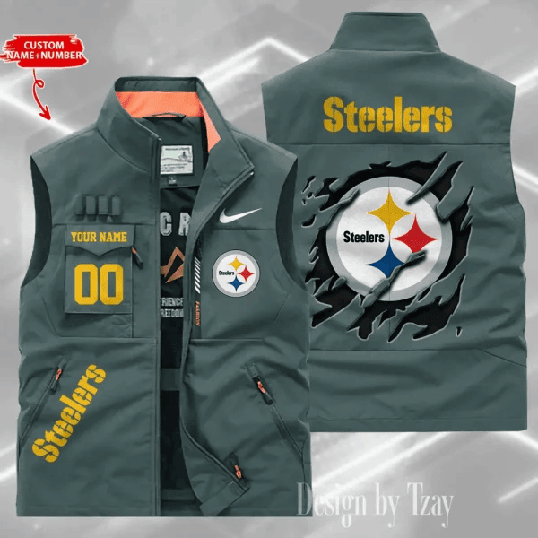 Pittsburgh Steelers Sleeveless Jacket Multicolor PB42NXN