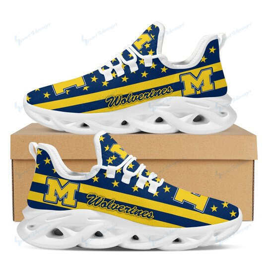 NCAAF Michigan Wolverines Max Soul Shoes Nicegift MSS-F3E4