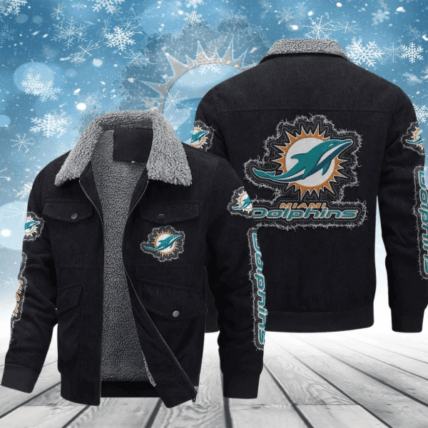Miami Dolphins Men's Thickened Corduroy Jacket ( SIZE M - 8 XL ) PB7T548