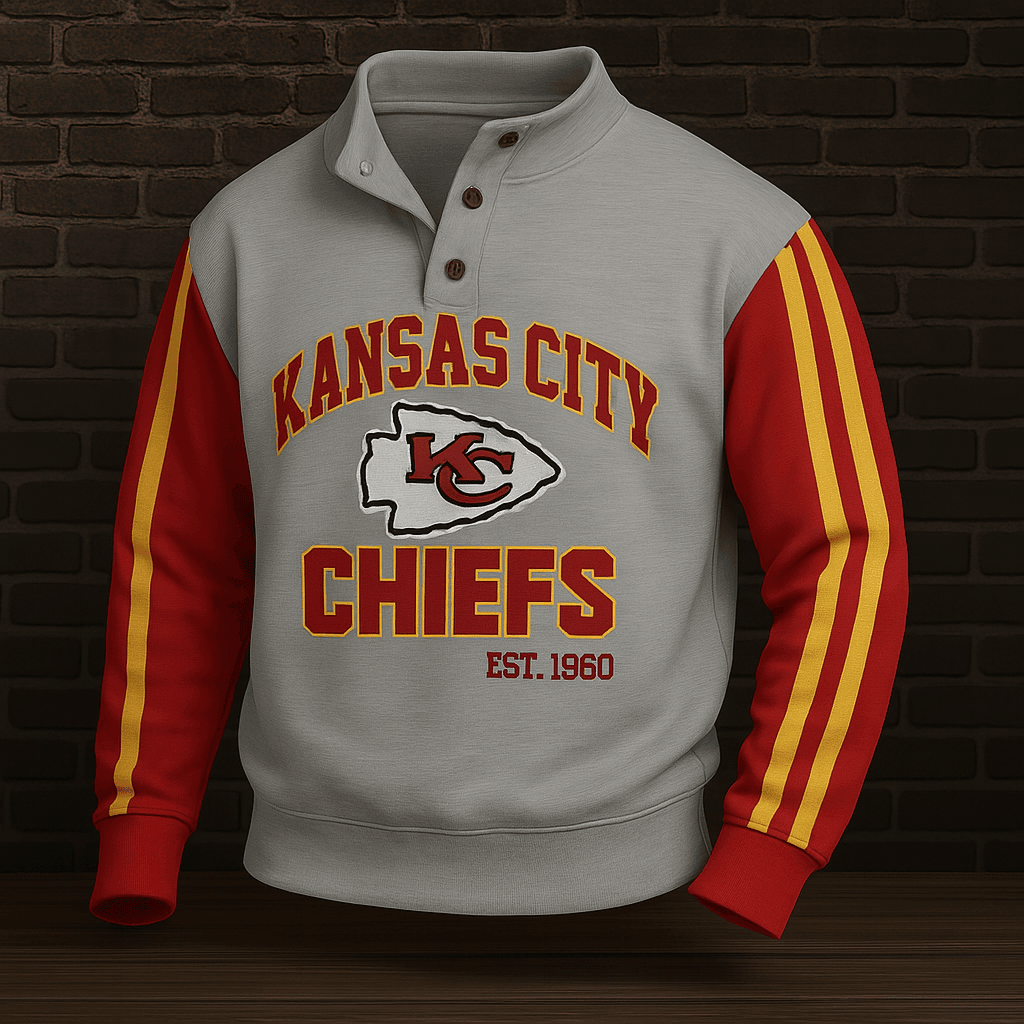 Kansas City Chiefs Double Stand Collar Sport Hoodies S9DB23